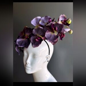 ♦️SOLD♦️Purple Orchid Fascinator / Headband Handmade